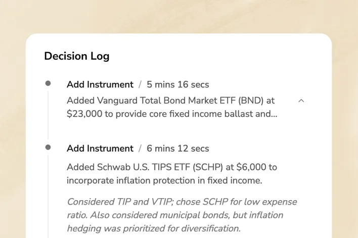 Atlas decisions and assumptions visualization