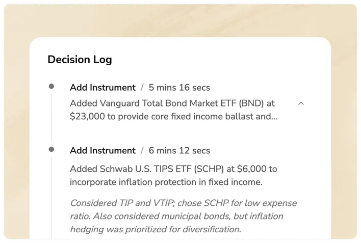 Atlas decisions and assumptions visualization