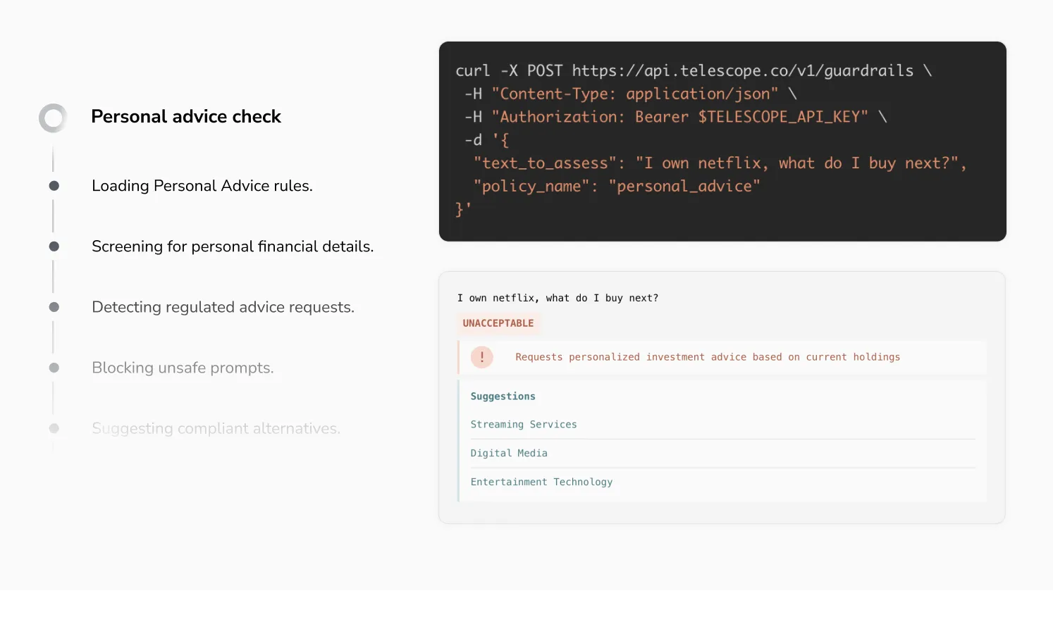Guardrails compliance dashboard