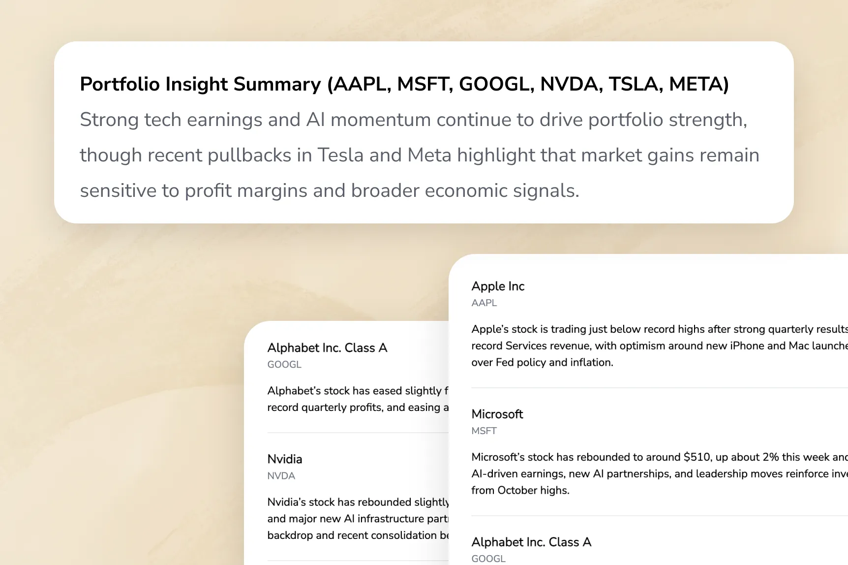 Insights portfolio intelligence placeholder