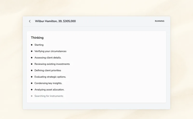 Atlas running across reasoning stages